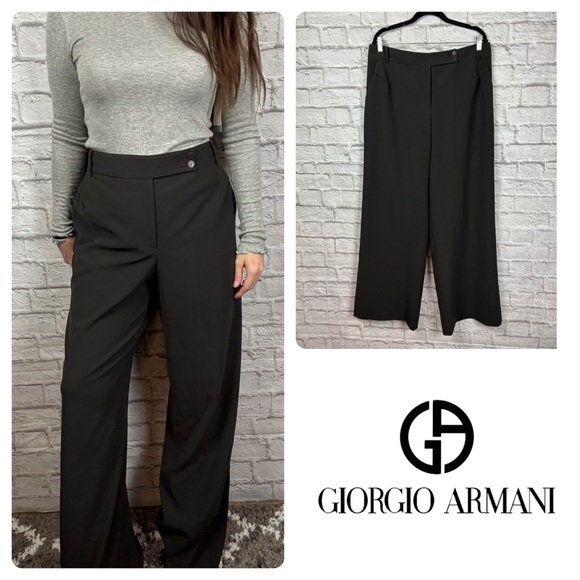 Giorgio Armani Pants - Giorgio Armani wide leg trouser size 14